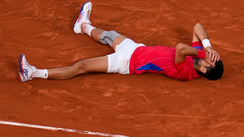 Bei Djokovic brachen alle Dämme. (Bild: Copyright 2024 The Associated Press. All rights reserved)