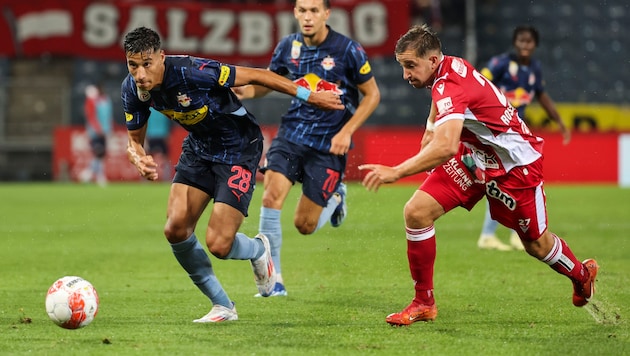 Ein Spaziergang ist das Gastspiel von Red Bull Salzburg beim GAK nicht gewesen … (Bild: GEPA pictures)