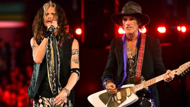 Steven Tyler (l.) and Joe Perry (Bild: AFP)