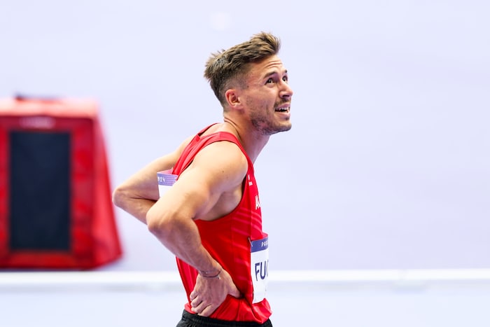 Markus Fuchs nach seinem Lauf