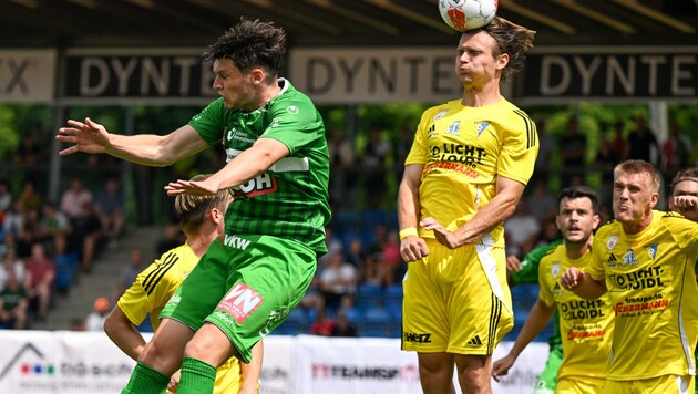 A lot of fighting, but no winner for Austria Lustenau against SV Lafnitz ... (Bild: GEPA)