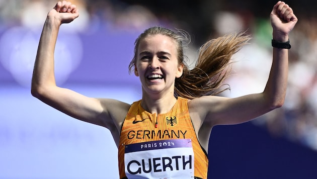 Olivia Gürth cheered too early. (Bild: AFP/Jewel SAMAD)