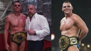 Gunther mit Wrestling-Legende Triple H (M.)