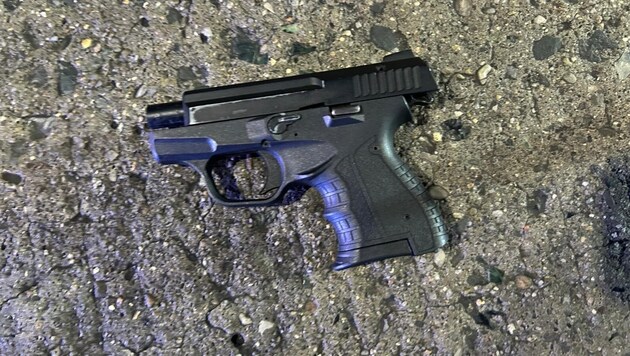 The 39-year-old is said to have shot at the two cars with this gun. (Bild: LPD Wien)