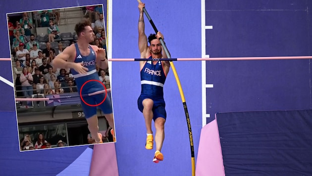 Anthony Ammirati made for a curious Olympic scene. (Bild: Antonin THUILLIER, Screenshot Eurosport)