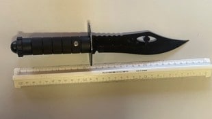 Auch ein Messer mit 15 Zentimeter Klinge soll bei dem Vorfall in Linz verwendet worden sein (Symbolbild) (Bild: LPD Wien)