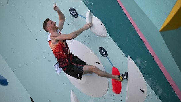 Austria's climbing ace Jakob Schubert started his second Olympic Games on Monday. (Bild: AFP/APA/Fabrice COFFRINI)