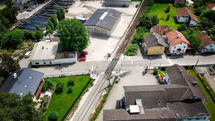 The blind spot at the level crossing in Mauerkirchen.