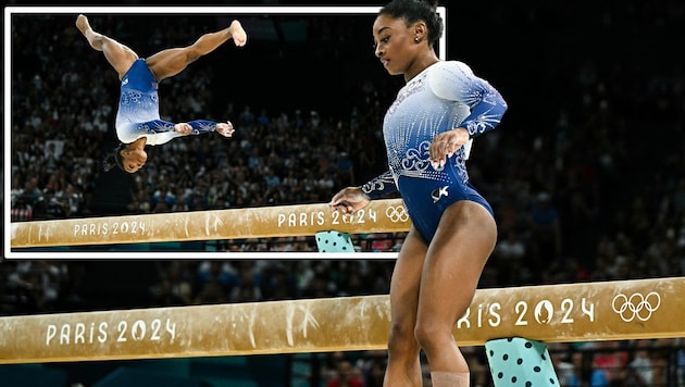 Simone Biles erwischte nicht ihren besten Tag. (Bild: AFP/APA/Gabriel BOUYS)