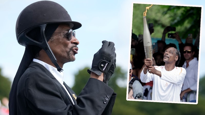 Snoop Dogg ist zum inoffiziellen Maskottchen der Olympischen Spiele geworden. (Bild: AP, krone.at-grafik)