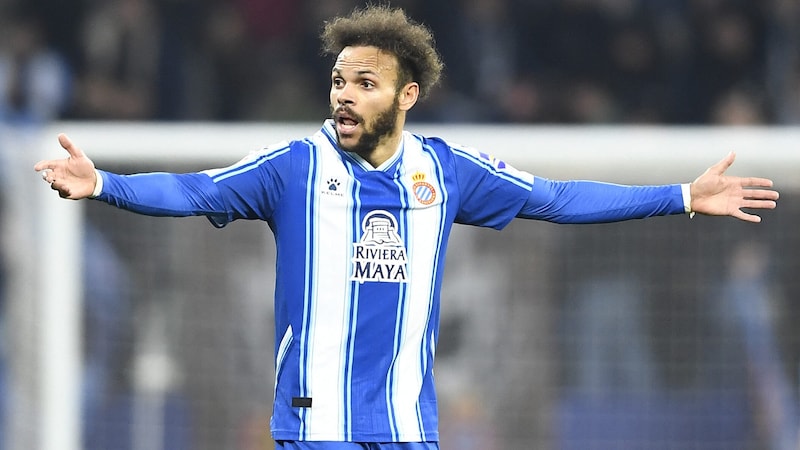 Martin Braithwaite in Espanyol kit (Bild: AFP )