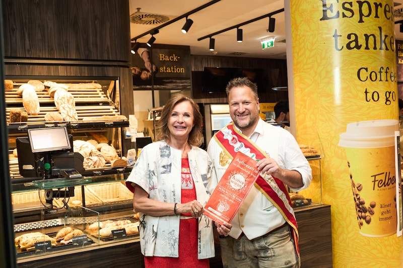 Doris Felber (founder and managing director of Franz Felber &amp; Co. GmbH) and Johann Pittermann (managing director of Wiener Kaiser Wiesn) (Bild: ElisabethLechner)