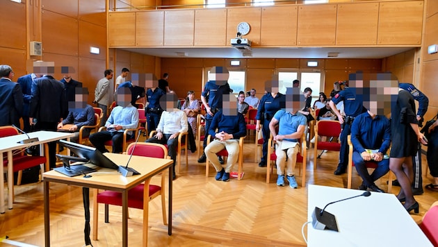 The sextet had to stand trial at Linz Provincial Court. (Bild: Dostal Harald)