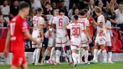 Doppelpack von Maurits Kjaergaard und Sieg für Red Bull Salzburg – ein gelungener Abend aus rot-weiß-roter-Sicht … (Bild: GEPA)