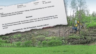 Der Bescheid wurde erst nach den Arbeiten zugestellt.