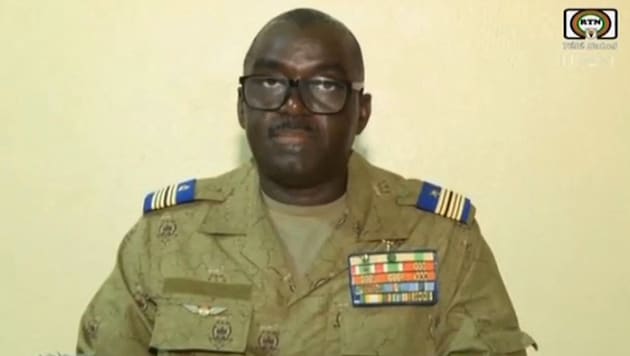 Niger's government spokesman Amadou Abdramane (Bild: APA/AFP/ORTN – Télé Sahel)