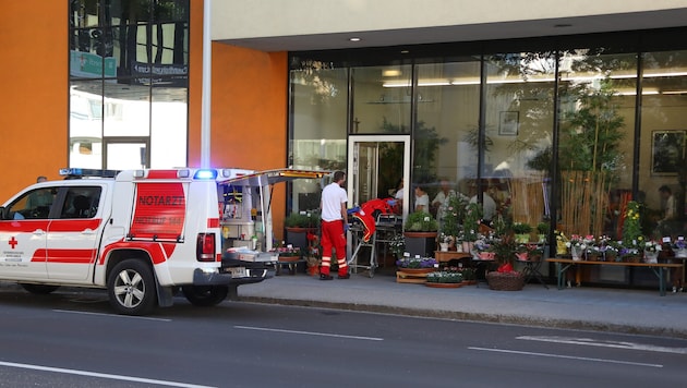 The attack on the young mother happened in this flower store in Wels in May 2018. (Bild: Matthias Lauber/laumat.at)