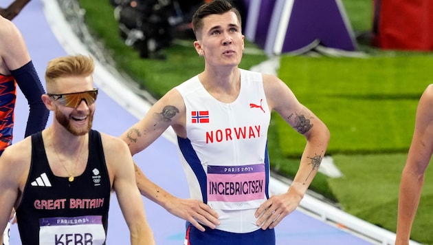 Jakob Ingebrigtsen (right) surprisingly came away empty-handed. (Bild: AP/Martin Meissner)