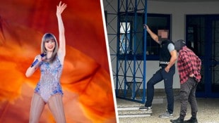 Hinter dem Großeinsatz in Ternitz steckten Anschlagspläne auf eines der drei Wiener Taylor-Swift-Konzerte, wie nun durchsickerte. (Bild: Krone KREATIV/Christine Olsson, Doris Seebacher)