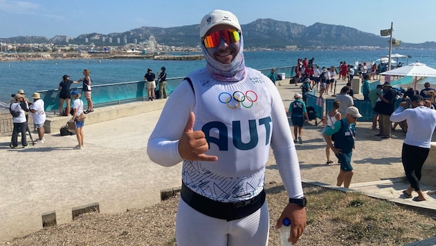 Valentin Bontus will be hunting for medals in the Formula Kite on Thursday with a ski suit specially made for him by the ÖSV. (Bild: Matthias Mödl)