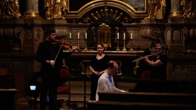 Johannes Wessiepe, Alina Konarska-Schmidt, Silvia Habisch and Matthias Gampe (Bild: Sonnenorchester)