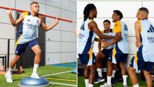 Kylian Mbappe ist bei Ral Madrid im wahrsten Sinne des Wortes angekommen.
