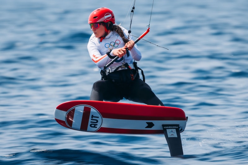 Alina Kornelli verpasste vor Marseille das Medal Race in der Formula Kite um zwei Punkte. Sie ärgerte sich dabei, dass wetterbedingt nur sechs von 16 Wettfahrten durchgeführt werden konnten. (Bild: © Sailing Energy)