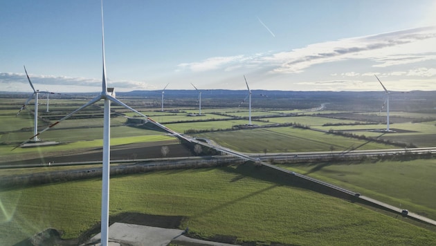 Das Weinviertel trägt den größten Teil zum Windstrom bei – muss dafür landschaftlich aber viel einstecken.  (Bild: Lilly Kaltenbrunner)