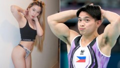 Carlos Edriel Yulo ist mit der Influencerin Chloe Anjeleigh San Jose zusammen. (Bild: AP/ASSOCIATED PRESS, Instagram/chloeanjeleigh)
