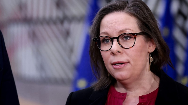 Migration Minister Maria Malmer Stenergard (Bild: APA/AFP/Kenzo TRIBOUILLARD)