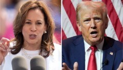 Die Präsidentschaftskandidaten Harris und Trump werden am 10. September aufeinander treffen. (Bild: AP)