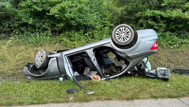 Three people were injured in a serious traffic accident. (Bild: FF Feistritz)