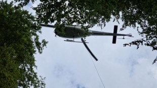 Mittels Hubschrauber wurde der tödlich verunglückte Mann geborgen 