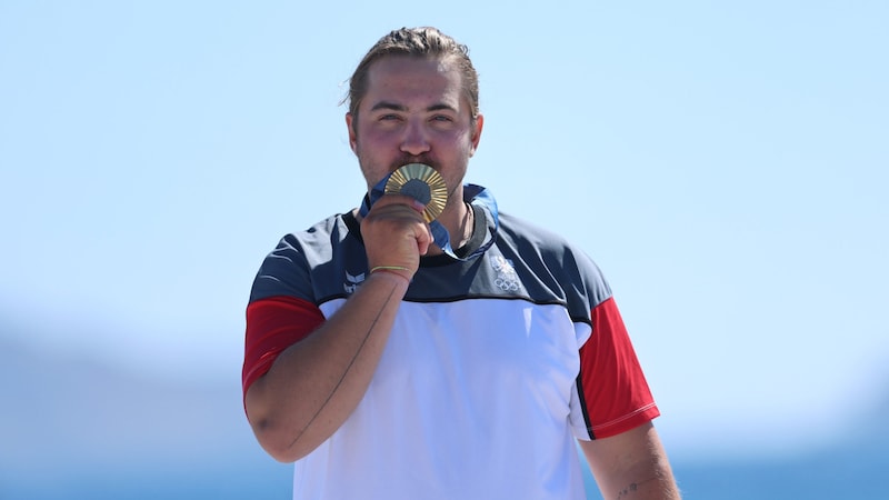 Valentin Bontus mit seiner Goldenen (Bild: GEPA/GEPA pictures)