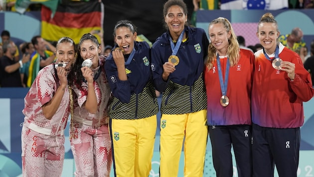 Beach gold for Brazil (Bild: AP)