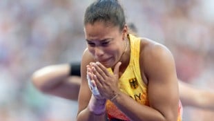 Sensationssiegerin im Kugelstoßen: Yemisi Ogunleye. (Bild: AP)