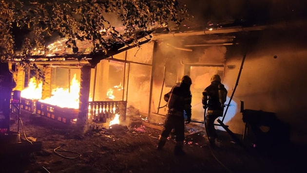 Dramatic operation for the fire department in Ratschendorf (Bild: Presseteam BFVRA / Konrad)