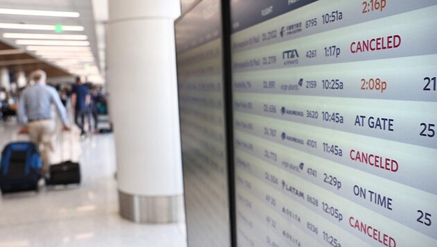 Thousands of flights were recently canceled due to a worldwide IT disruption. (Bild: Getty Images)