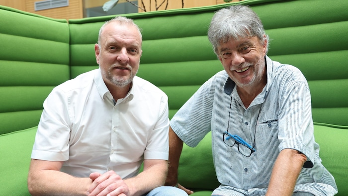 Markus Gassler, Head of Service at the Tyrolean "Krone", spoke to Fritz Gurgiser (right).