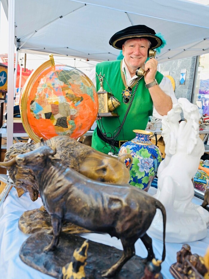 An old telephone that city judge Hans Repnig couldn't connect to.