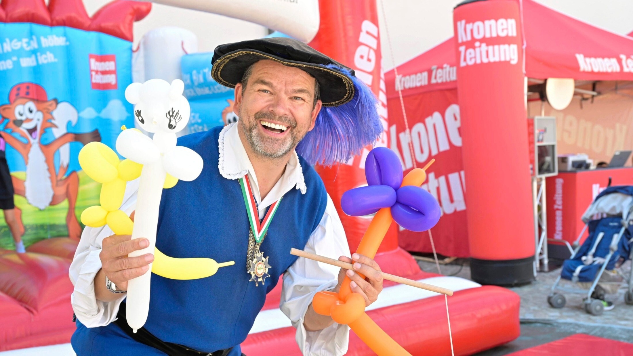 The magical children's world in the Landhaushof courtyard, organized by Adi Rasperger, ...