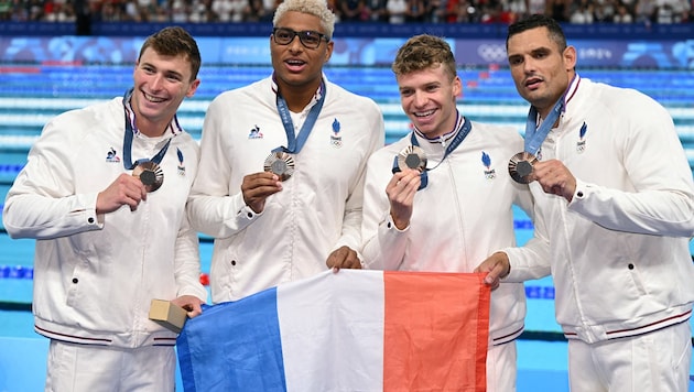 With Leon Marchand, France's swimmers were among the biggest medal winners. (Bild: AFP or licensors)