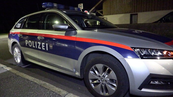 A police car was slightly damaged.
