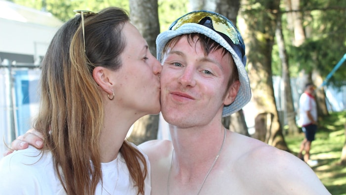 Jakob Reiter received a more than deserved kiss from his wife-to-be.