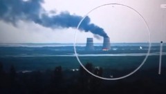 Der ukrainische Staatschef teilte ein Video von dem brennenden Atomkraftwerk.