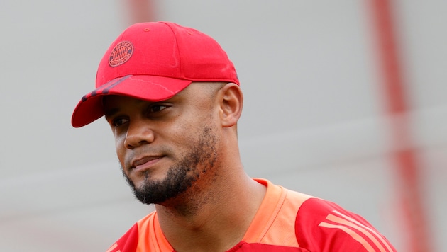 Bayern-Trainer Vincent Kompany muss wohl auf die Dienste von Desire Doue verzichten. (Bild: AFP/APA/Michaela STACHE)