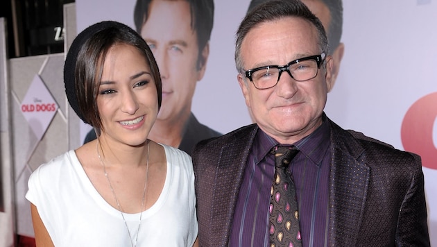 Robin Williams, who died in 2014, with daughter Zelda (Bild: APA/Kevin Winter/Getty Images/AFP )