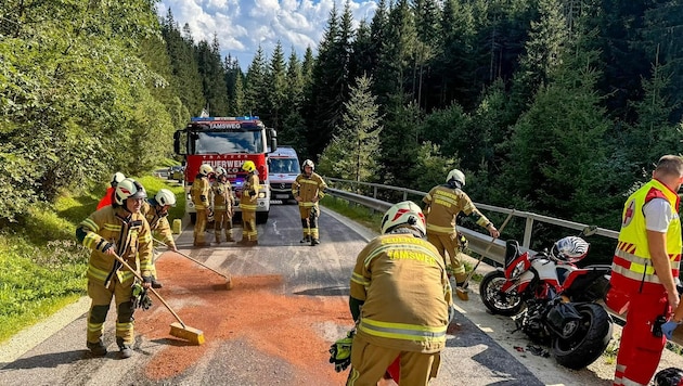 The Tamsweg fire department was deployed with eleven men. (Bild: Freiwillige Feuerwehr Tamsweg)