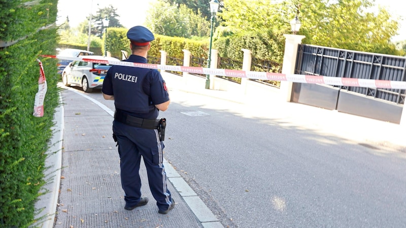 Am Montagmorgen kam es zu einem Rettungseinsatz in Lugners Villa in Döbling. (Bild: Groh Klemens/Klemens Groh)