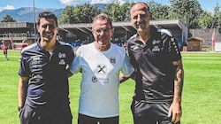 Adonis Spica, Ralf Rangnick, Michael Pilko (v. li.). (Bild: zVg)